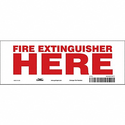 CONDOR 469Y57 Safety Sign 3 1/2 in x 10 in Vinyl
