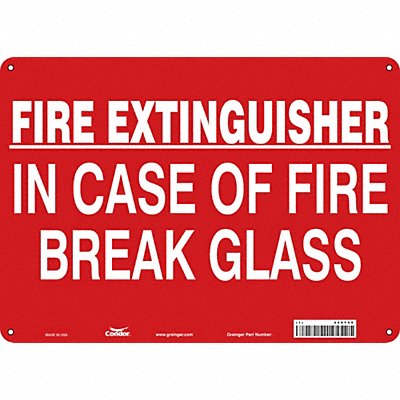 CONDOR 469Y60 Safety Sign 10 in x 14 in Aluminum