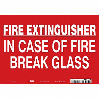 CONDOR 469Y63 Safety Sign 7 in x 10 in Vinyl