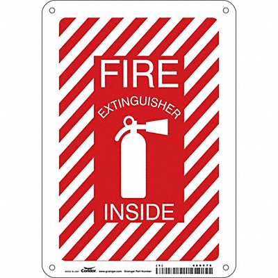 CONDOR 469Y79 Safety Sign 10 in x 7 in Aluminum