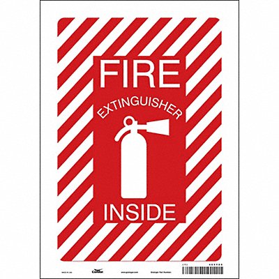 CONDOR 469Y86 Safety Sign 14 in x 10 in Vinyl