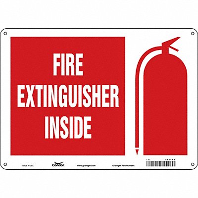 CONDOR 469Y88 Safety Sign 10 in x 14 in Aluminum