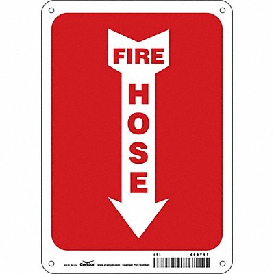 CONDOR 469Y97 Safety Sign 10 in x 7 in Aluminum