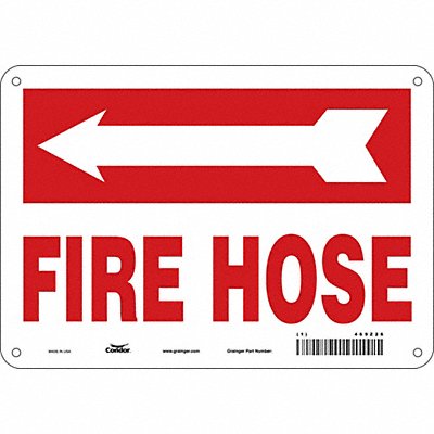 CONDOR 469Z26 Safety Sign 7 in x 10 in Polyethylene