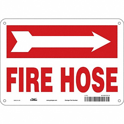 CONDOR 469Z33 Safety Sign 7 in x 10 in Polyethylene