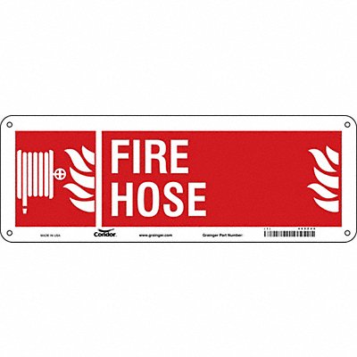 CONDOR 469Z44 Safety Sign 5 in x 14 in Glow Vinyl