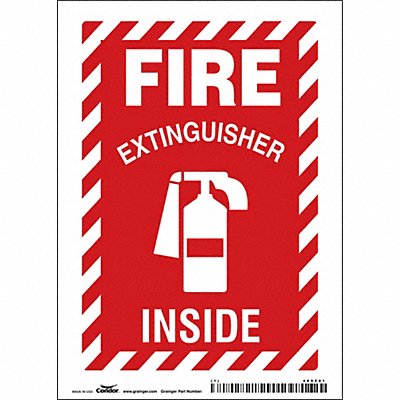 CONDOR 469Z81 Safety Sign 7 in x 5 in Vinyl
