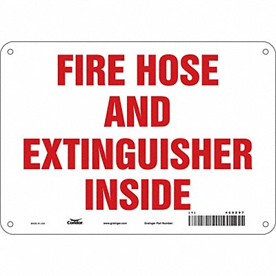 CONDOR 469Z97 Safety Sign 7 in x 10 in Polyethylene
