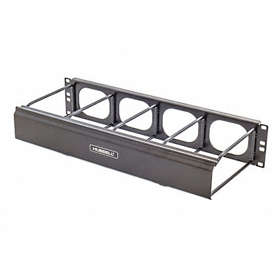 HUBBELL PREMISE WIRING HM27C Horizontal Ring Manager 3.47 in H Steel
