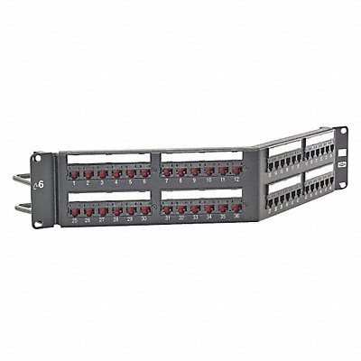 HUBBELL PREMISE WIRING HP648A Patch Panel 48 Ports 3.46 in H Steel