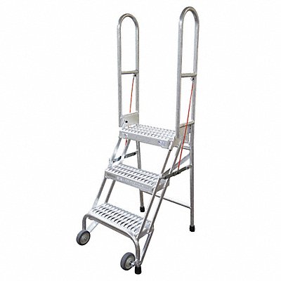 COTTERMAN SAS4A3E10B8C1P6 Folding Rolling Safety Ladder Platform 40In H