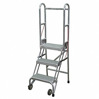 COTTERMAN SASA3A10E10C50P6 Folding Rolling Safety Ladder Platform 30In H
