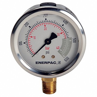 ENERPAC G2513L K4564 Pressure Gauge 0 to 600 psi 2 1/2 Dial