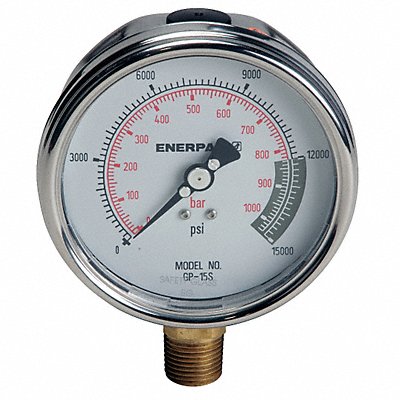 ENERPAC GP15S Pressure Gauge 0 to 15000 psi 4 Dial