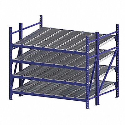 UNEX ROLLER RACK RR99S2R8X6S Gravity Flow Rack 72inx84inx96in #shlv 4