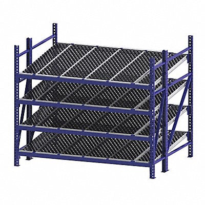 UNEX ROLLER RACK RR99S2W8X6S Gravity Flow Rack 72inx84inx96in #shlv 4