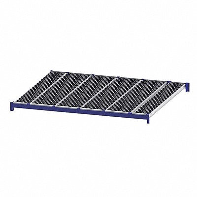 UNEX ROLLER RACK RR99S2W8X6L Gravity Flow Shelf 72inx2 5/8inx96in Blu