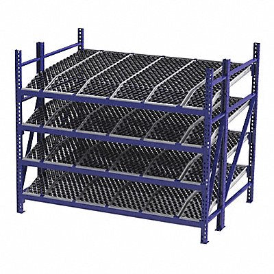 UNEX ROLLER RACK RR99K2W8X6S Gravity Flow Rack 72inx84inx96in #shlv 4