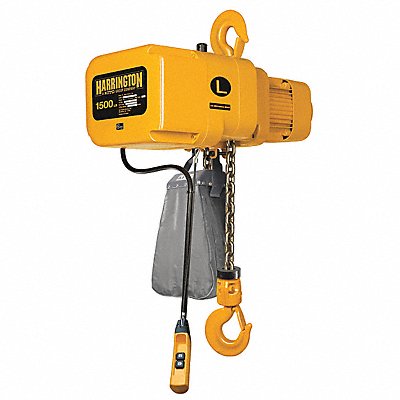 HARRINGTON NER008L10 Electric Chain Hoist 1500lb 60 Hz