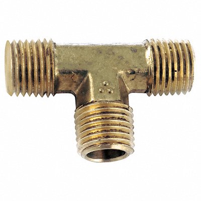 GRAINGER 70623204 Male Tee Brass 1/4 in Pipe Size MNPT