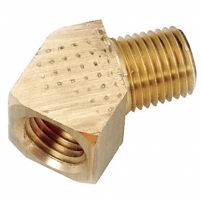 GRAINGER 70612402 45 Extruded Street Elbow Brass 1/8 in