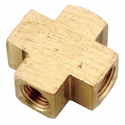 GRAINGER 70610204 Cross Brass 1/4 in Pipe Size FNPT