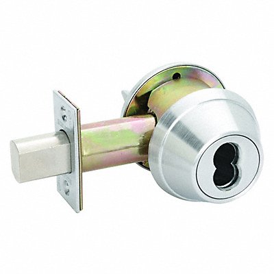 SCHLAGE B660J626 1-Cyl Deadbolt Less FSIC Satin Chrome