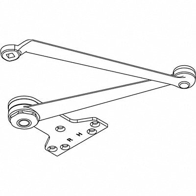 LCN 40303049EDALHAL Hold Open Arm Slvr 11-1/4 in L LH
