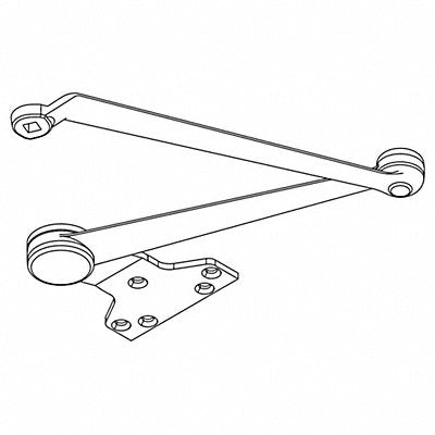 LCN 40303077CNSAL Cush and Stop Arm Alum 11-1/2 in L
