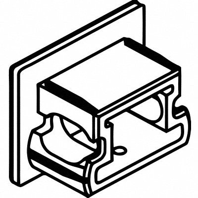 LCN 4040SE73 End Cap Silver Aluminum 1 in L