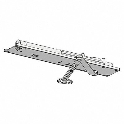 LCN 5034REGLHAL Concealed Closer Slvr 1-5/8 in W LH