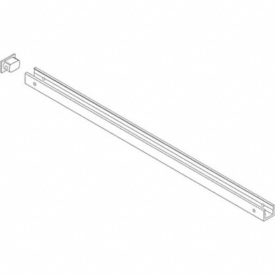 LCN 91303038ANCLR Standard Track Silver Aluminum 27 in L