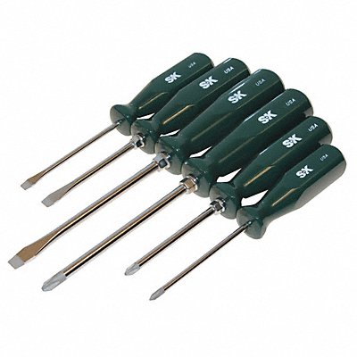 SK PROFESSIONAL TOOLS 86326 Screwdriver Set Slotted/Phillips 6 Pc