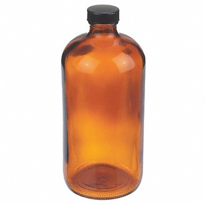 WHEATON W216853 Bottle 206 mm H Amber 94 mm Dia PK12