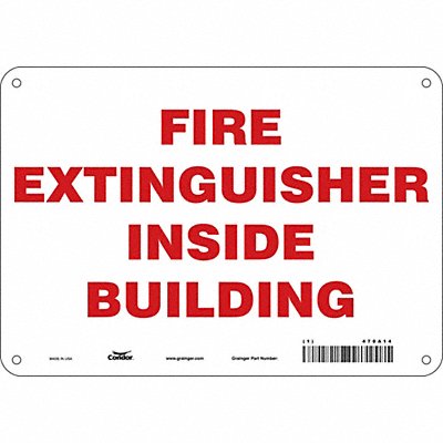 CONDOR 470A14 Safety Sign 7 in x 10 in Aluminum