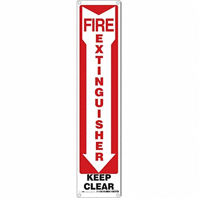 CONDOR 470A28 Safety Sign 18 in x 4 in Aluminum