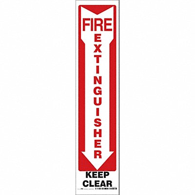 CONDOR 470A30 Safety Sign 18 in x 4 in Vinyl