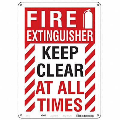 CONDOR 470A32 Safety Sign 14 in x 10 in Aluminum