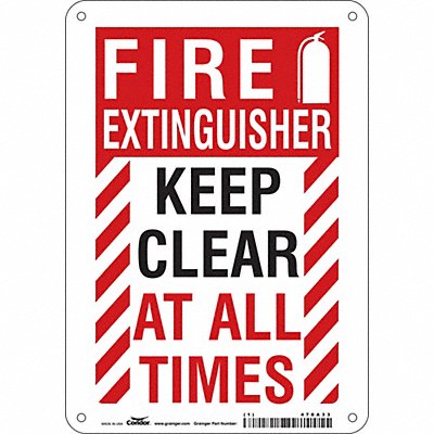 CONDOR 470A33 Safety Sign 10 in x 7 in Polyethylene