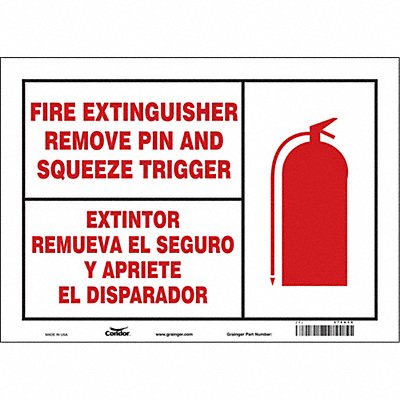 CONDOR 470A58 Safety Sign 10 in x 14 in Vinyl