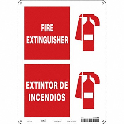 CONDOR 470A86 J9624 Safety Sign 14 in x 10 in Glow Vinyl