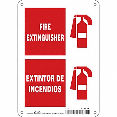 CONDOR 470A89 J9624 Safety Sign 10 in x 7 in Polyethylene