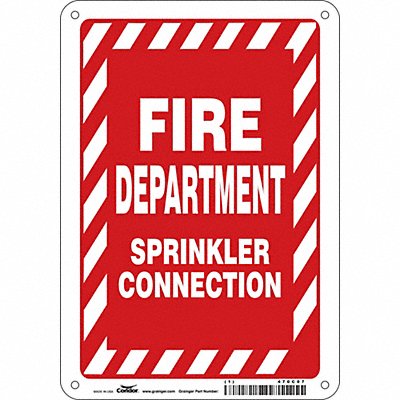 CONDOR 470C07 Safety Sign 10 in x 7 in Aluminum