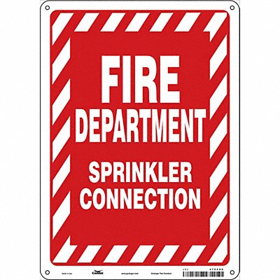 CONDOR 470C08 Safety Sign 14 in x 10 in Aluminum