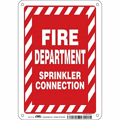 CONDOR 470C09 Safety Sign 10 in x 7 in Polyethylene