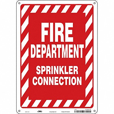 CONDOR 470C10 Safety Sign 14 in x 10 in Polyethylene