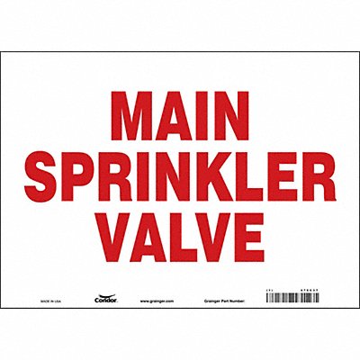 CONDOR 470C37 Safety Sign 10 in x 14 in Vinyl