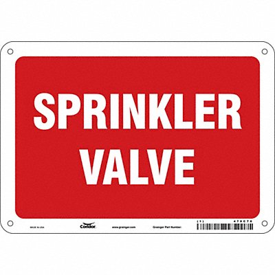 CONDOR 470C70 Safety Sign 7 in x 10 in Aluminum