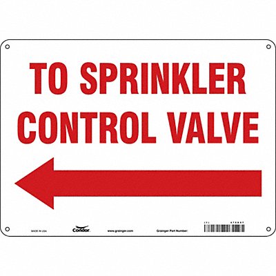 CONDOR 470D07 Safety Sign 10 in x 14 in Polyethylene