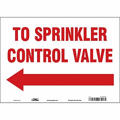 CONDOR 470D09 Safety Sign 10 in x 14 in Vinyl